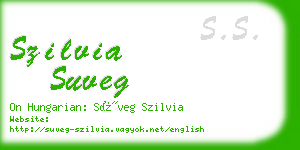 szilvia suveg business card